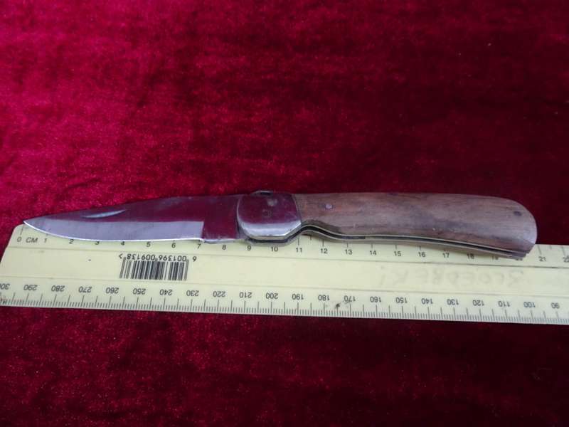 Vintage Pocket Folding Knife With Wood Handle