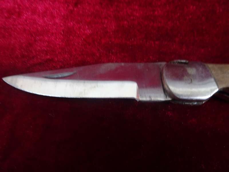Vintage Pocket Folding Knife With Wood Handle