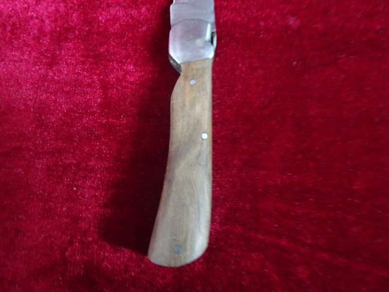 Vintage Pocket Folding Knife With Wood Handle