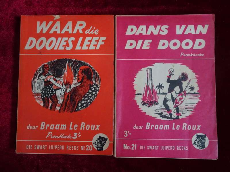 Ses Vintage 1950`s Die Swart Luiperd Reeks - Slap Hand Boekies (Sien Beskrywing)