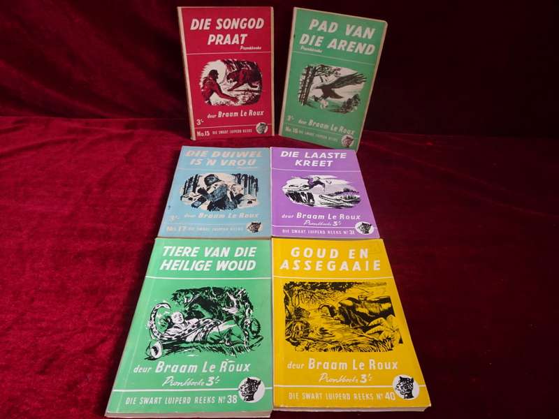 Ses Vintage 1950`s Die Swart Luiperd Reeks - Slap Hand Boekies (Sien Beskrywing)