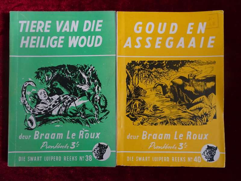 Ses Vintage 1950`s Die Swart Luiperd Reeks - Slap Hand Boekies (Sien Beskrywing)