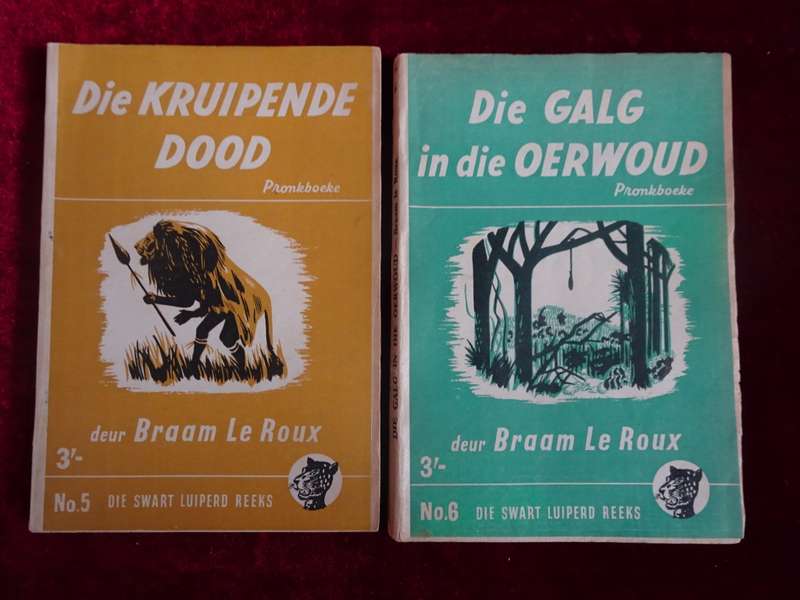Ses Vintage 1950`s Die Swart Luiperd Reeks - Slap Hand Boekies (Sien Beskrywing)