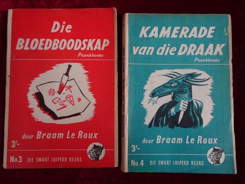 Ses Vintage 1950`s Die Swart Luiperd Reeks - Slap Hand Boekies (Sien Beskrywing)