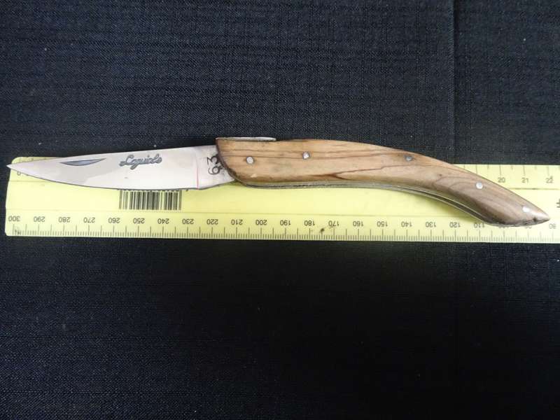 Stunning Vintage `Laguiole 63` Folding Pocket Knife With Wooden Handle