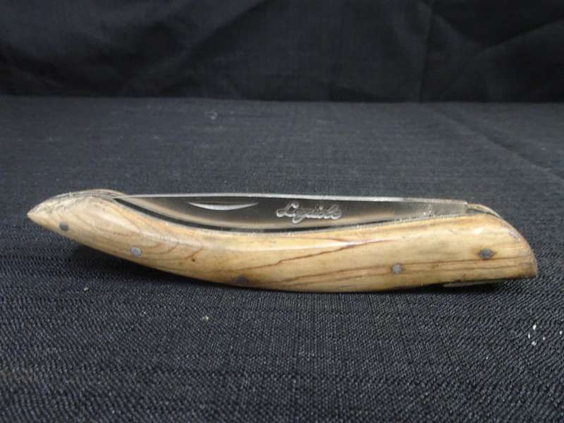 Stunning Vintage `Laguiole 63` Folding Pocket Knife With Wooden Handle