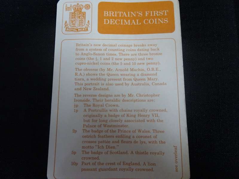 Britain`s First Decimal Coins - In Excellent Condition