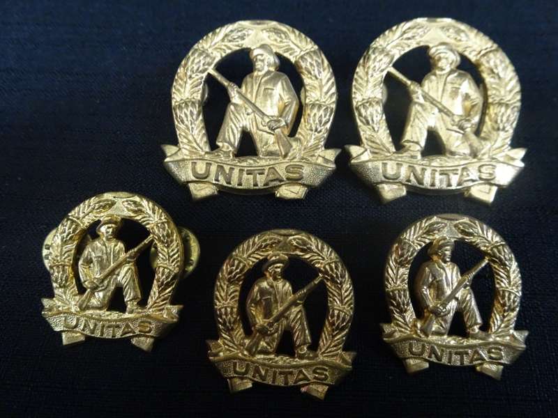South African Commandos Unitas Cap Badges - All Pins In Tacked