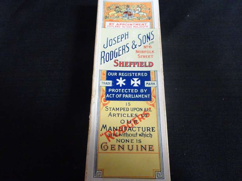 Stunning Antique Set Of Six Joseph Rodgers & Sons Backalite Handle Knives Made In England