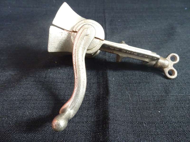 Antique Kiddies Miniature Cast Iron Meat Grinder - Just Like Ma`s - In Good Condition