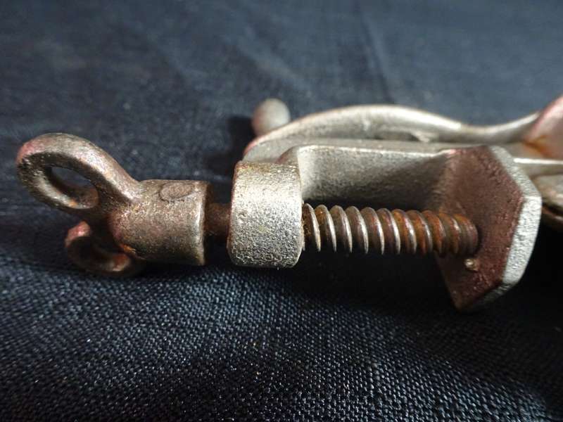 Antique Kiddies Miniature Cast Iron Meat Grinder - Just Like Ma`s - In Good Condition