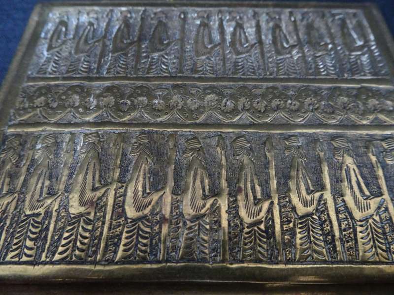 Stunning Vintage Brass Middle Eastern Oriental Trinket Box - See My Description