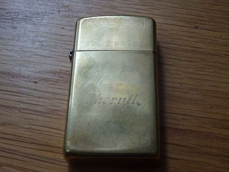 Vintage Solid Brass Zippo Pocket Lighter J 04 Bradford PA Made in USA - See Description