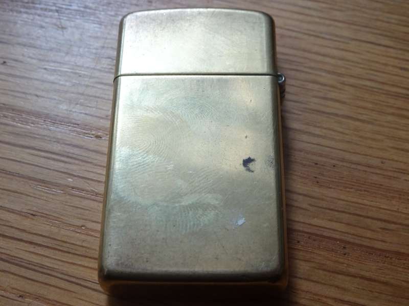 Vintage Solid Brass Zippo Pocket Lighter J 04 Bradford PA Made in USA - See Description