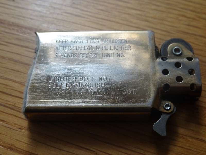 Vintage Solid Brass Zippo Pocket Lighter J 04 Bradford PA Made in USA - See Description