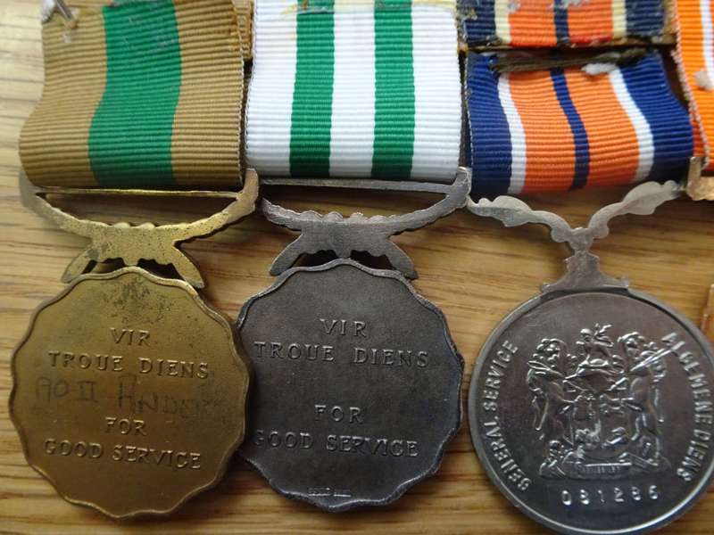 Set Of SADF Medals Medals Awarded To AO II Anderson - See Description