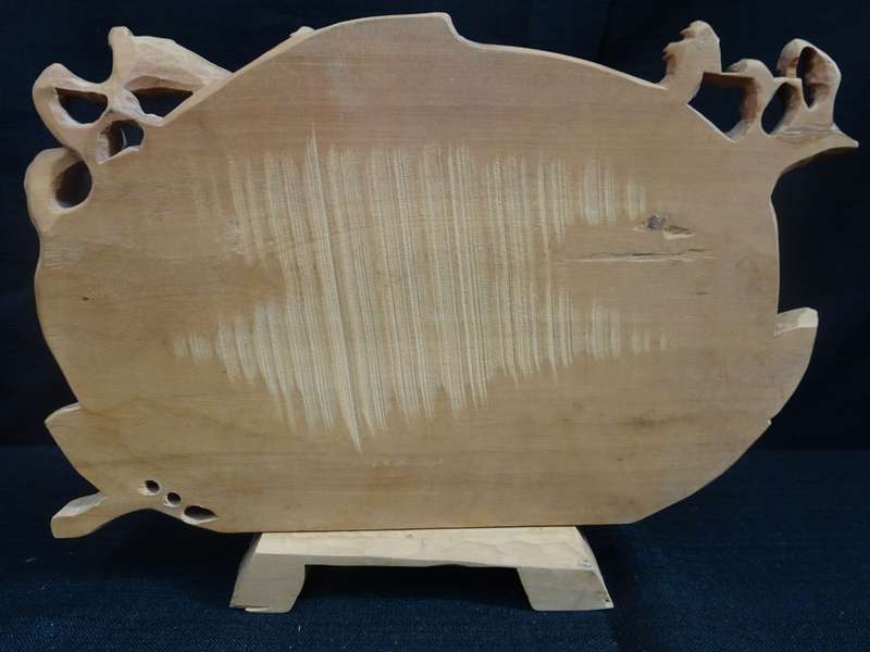 Elegant Vintage 1940s Chinese Handmade Blond Wood Carving/Sculpture - See Description