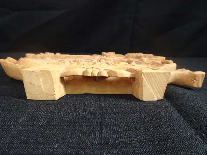 Elegant Vintage 1940s Chinese Handmade Blond Wood Carving/Sculpture - See Description