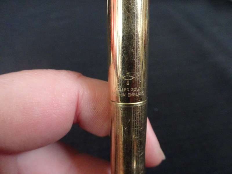Vintage Parker Fountain Pen Rolled Gold With Cartridge - Made In England - See Description