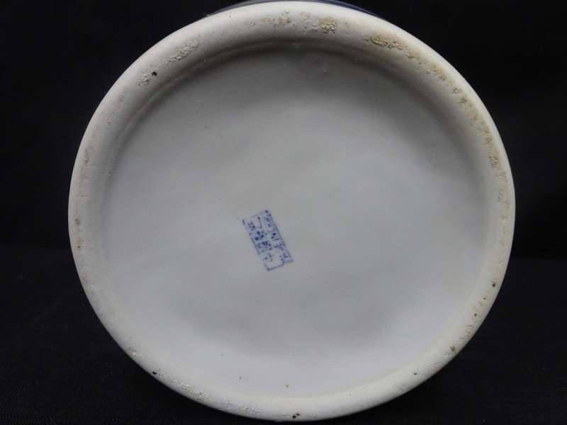 Rare Water Lilies Hand Painted Large Porcelain Jar With Lid-Blue and White Series-Made In China