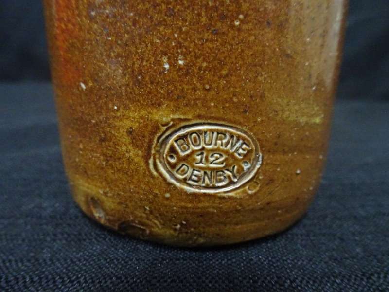 Antique Salt-Glazed Ginger Beer Bottle For Josiah Russell - See Description
