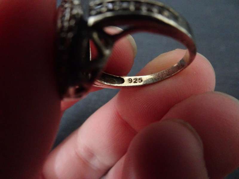 Lovely Sterling Silver Double Halo Engagement Ring - 5.8 Gram - Clearly Marked 925