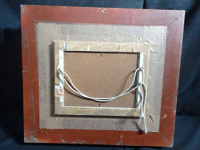 Oil On Board "Donkey Car Scene" By June Tuckett In Beautiful Gilded Frame -In Excellent Condition