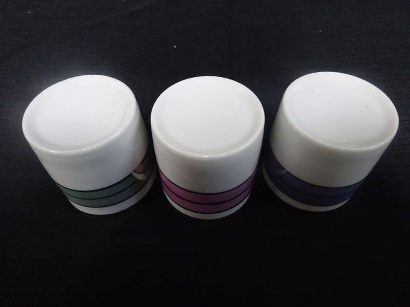 Lovely Vintage Set Of Three Miniature Espresso Cups And Saucers - Made In Norleans Japan