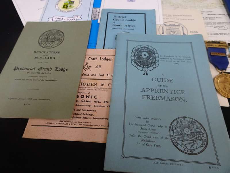 Large Collection Of Masonic Medals, Booklets, Pins And Other Collectables - Please View Images