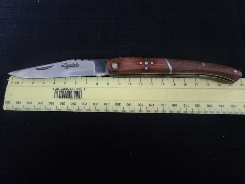 Vintage Laguiole Folding Pocket Knife With Wooden Handle