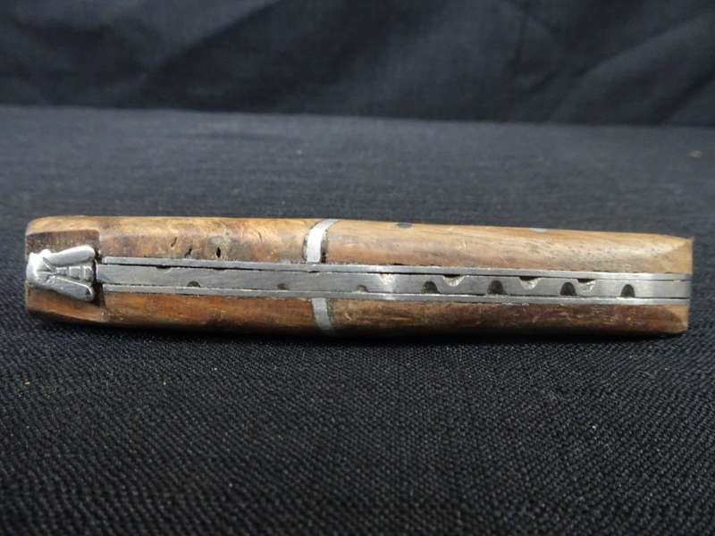 Vintage Laguiole Folding Pocket Knife With Wooden Handle
