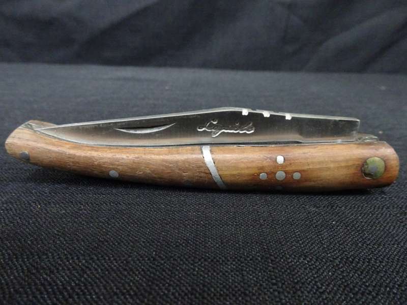 Vintage Laguiole Folding Pocket Knife With Wooden Handle
