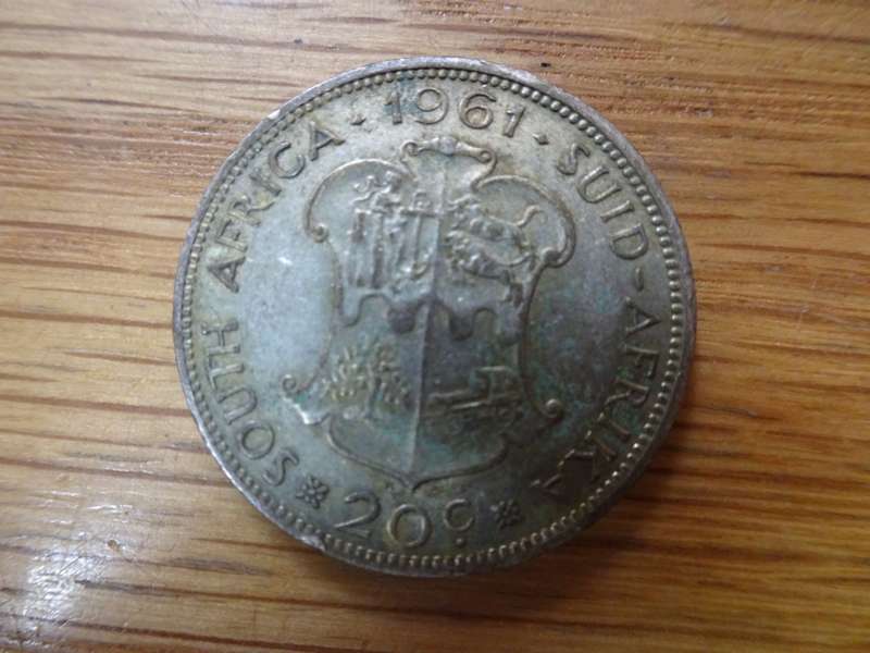 Union Of South Africa 1961 Silver Twenty Cent Coin