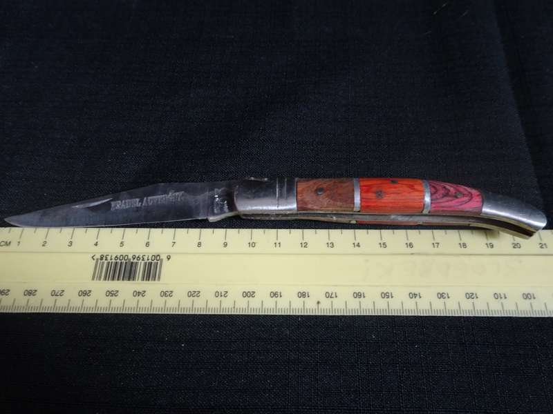Fantastic Vintage `Pradel Auvergne` Folding Knife With Wooden Handle