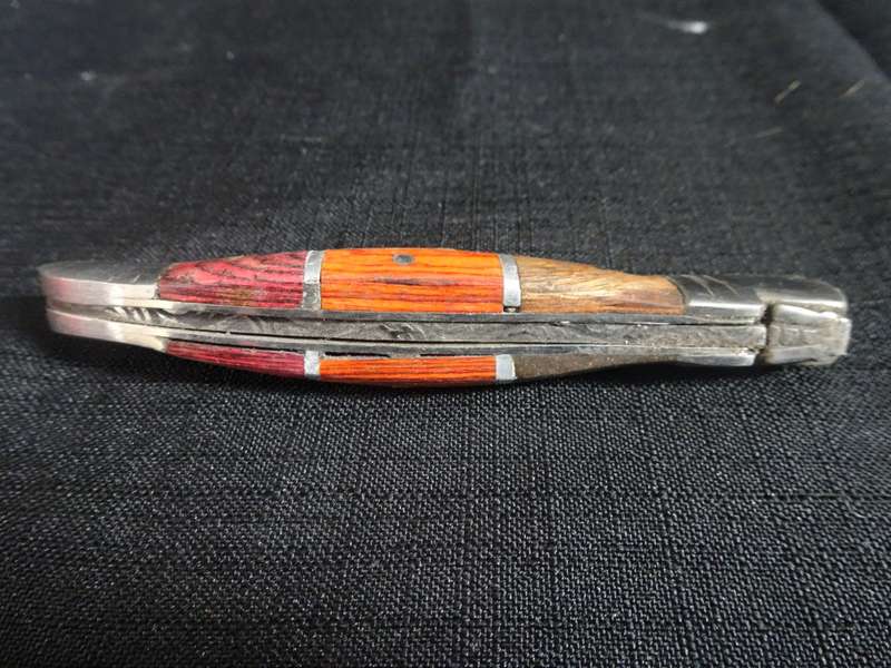 Fantastic Vintage `Pradel Auvergne` Folding Knife With Wooden Handle