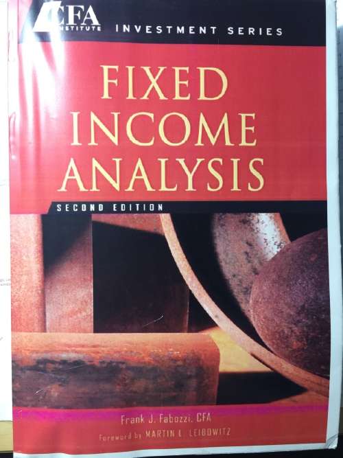 CFA - FIXED INCOME ANALYSIS