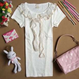 lovely fashion shirts lace+cotton