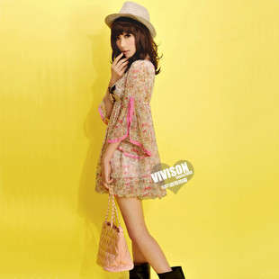 long sleeve cute chiffon tops at incrediable price