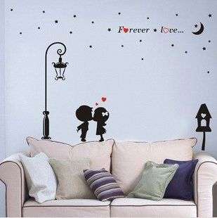 0.7m forever love - Home decor wall stickers pvc - Water lily - waterproof - cheap and convenient @