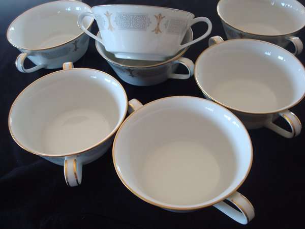 7    NORITAKE   SOUP  SERVERS  "CLASSIQUE"