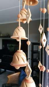 Lovely 90cm Terracotta Bells   - Wind Chimes from India