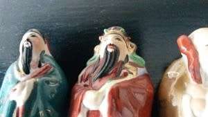 Vintage 1950s "Fu Lu Shou" Miniature Feng Shui Immortals  REDUCED