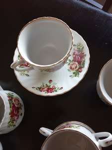 Beautiful 19 Piece Fine China Tea/Coffee Set " English Rose " Vintage