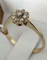 Beautiful 9ct Yellow Gold and Diamond Cluster Ring - REDUCED