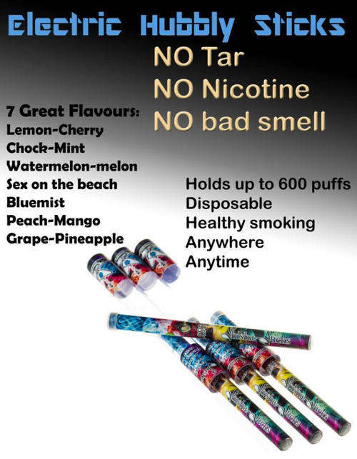 Electronic HUBBLY Shisha Stick (600 puffs)! AWESOME FLAVOUR!