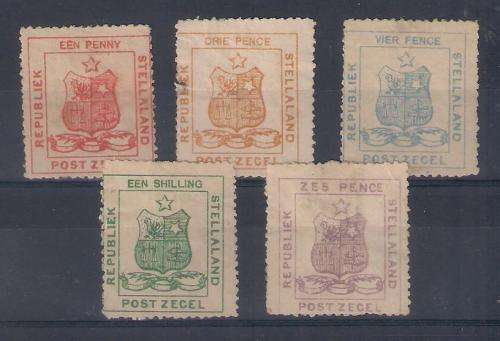 STELLALAND 1884 SET.MOUNTED MINT WITH SMALL FAULTS. SACC 1/5 .HIGH CV. SELLING AS IS.
