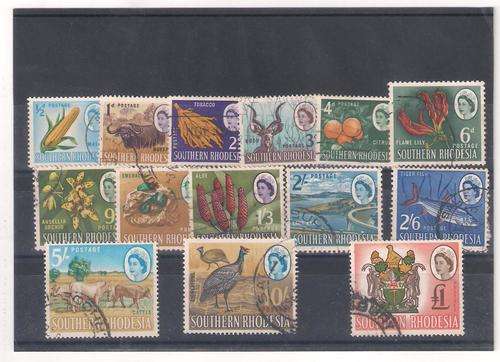 S/RHODESIA 1964 DEFINITIVE ISSUE SET .USED CV R565