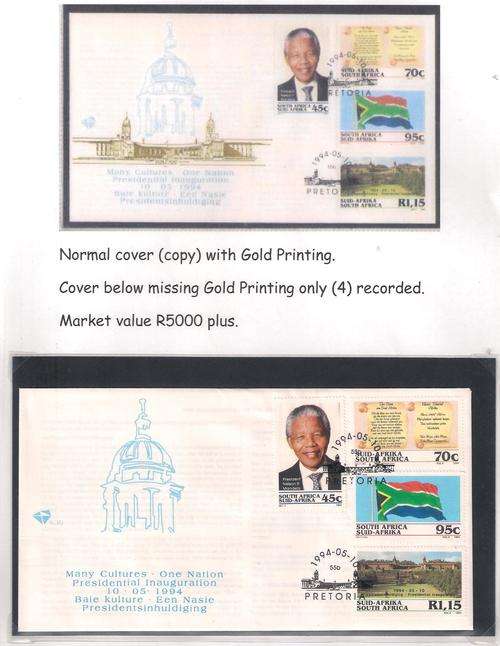 MANDELA COVER MISSING GOLD PRINTING ON COVER,THIS IS ONE OF 4 COVERS RECORDED