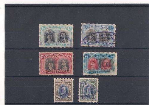 RHODESIA DOUBLE HEAD REVENUES TO 7/6. S/RHODESIA REVENUES 2/6 & 5/-. GREAT LOT. SELLING AS IS.