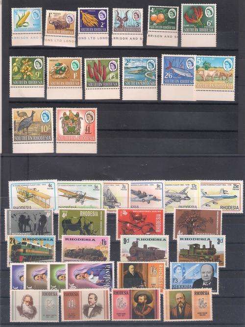 S/RHODESIA & RHODESIA SELECTION.SETS CNT, BLOCKS ,BOOKLETS , ETC . UNMOUNTED MINT. 7 SCANS.